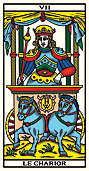 VII LE CHARIOR • Tarot de Marseille Edition Mini-Millennium • Wilfried Houdouin 2020