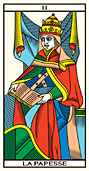 II LA PAPESSE • Tarot de Marseille Edition Millennium 222