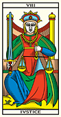 VIII IVSTICE • Tarot de Marseille Edition Millennium 222