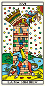 XVI LA MAISON DIEV • Tarot de Marseille Edition Millennium 222