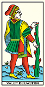 VALET DE BASTON • Tarot de Marseille Edition Millennium 222